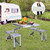 Portable Folding Picnic Table Set with 4 Seats and Umbrella Hole