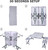 Portable Folding Picnic Table Set with 4 Seats and Umbrella Hole