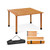 Portable Fir Wood Camping Table for 4 - Roll-Up Top, Sturdy Legs, Carrying Bag Portable Fir Wood Camping Table for 4 - Roll-Up Top, Sturdy Legs, Carrying Bag