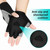Breathable Fitness Gloves for Gym & Cycling, Non-slip Half Finger Design, Red Color - Professional Hand Protection
