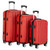 3-in-1 Large Capacity Travel Suitcase Set - Red