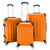 Lightweight 3-in-1 ABS Trolley Case Set - Orange