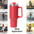 40oz Insulated Stainless Steel Tumbler with Handle, Straw Lid - Hot & Cold Beverage Travel Mug 40oz Insulated Stainless Steel Tumbler with Handle, Straw Lid - Hot & Cold Beverage Travel Mug