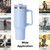 40oz Insulated Stainless Steel Tumbler with Handle and Straw Lid - Reusable Travel Mug for Hot and Cold Beverages