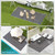 Outsunny Reversible Outdoor Rug - Waterproof, Portable, 9' x 18', Black & White Clover