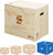 3-in-1 Wooden Jump Box for Crossfit Workout - Adjustable Heights, Non-Slip Surface