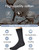 Men's Premium Black Cotton Dress Socks - 6 Pairs Business & Casual Crew Socks