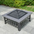 Durable Outdoor Fire Pit Table for Wood Burning with Accessories(D0102HEL0NP.)