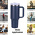 40oz V2 large capacity tumbler,  With Handle And Straw Lid, Insulated Reusable Stainless Steel Water Bottles Travel Mug Coffee Cup car cup water cup For Men Women Outdoor Camping Driving, gift(D0102HQE7GU.)