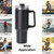 40oz large capacity tumbler With Handle And Straw Lid, Insulated Reusable Stainless Steel Water Bottles Travel Mug Coffee Cup car cup water cup For Men Women Outdoor Camping Driving, gift(D0102HQE7PY.)