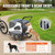 VEVOR Dog Bike Trailer, Supports up to 100 lbs, 2-in-1 Pet Stroller Cart Bicycle Carrier, Easy Folding Cart Frame with Quick Release Wheels, Universal Bicycle Coupler, Reflectors, Flag, Black/Gray(D0102HQA0TU.)