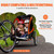 VEVOR Bike Trailer for Toddlers, Kids, Double Seat, 100 lbs Load, 2-In-1 Canopy Carrier Converts to Stroller, Tow Behind Foldable Child Bicycle Trailer with Universal Bicycle Coupler, Orange and Gray(D0102HQ46BV.)