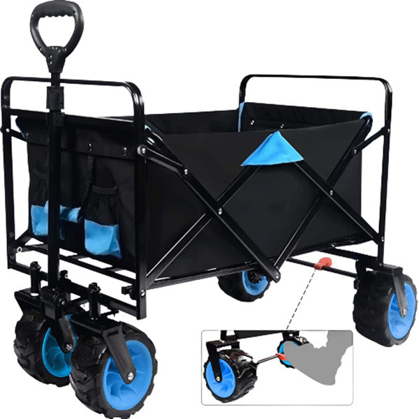 Collapsible Beach Wagon Cart with Heavy Duty Frame & All-Terrain Wheels
