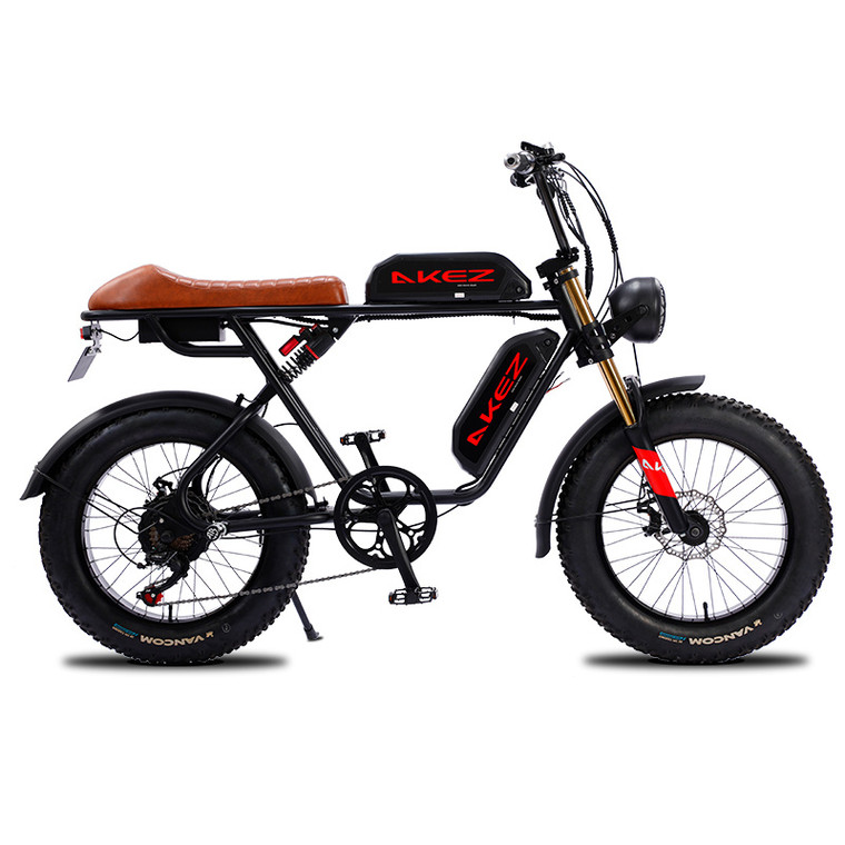 AKEZ S1 750W Electric Bicycle | 48V 20-Inch with LCD Display & 7-Speed Gear System