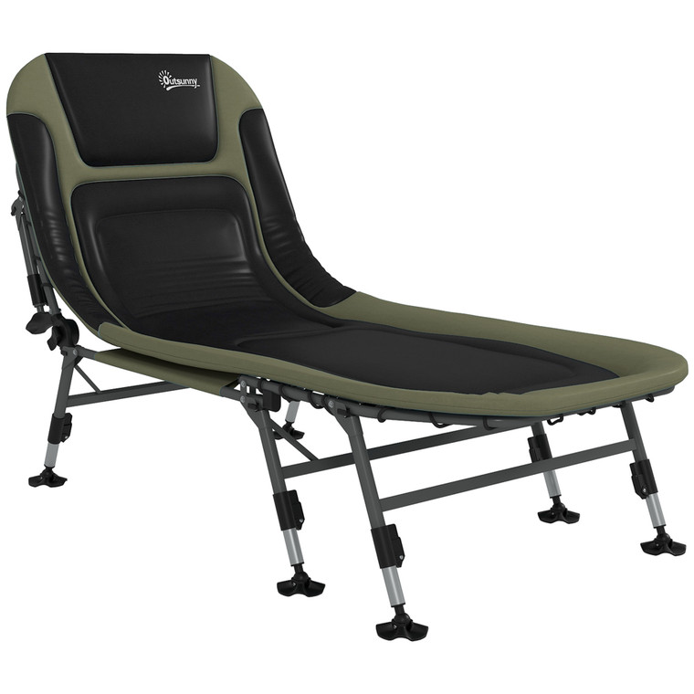 Outsunny Camping Cot: Adjustable Reclining Lounger