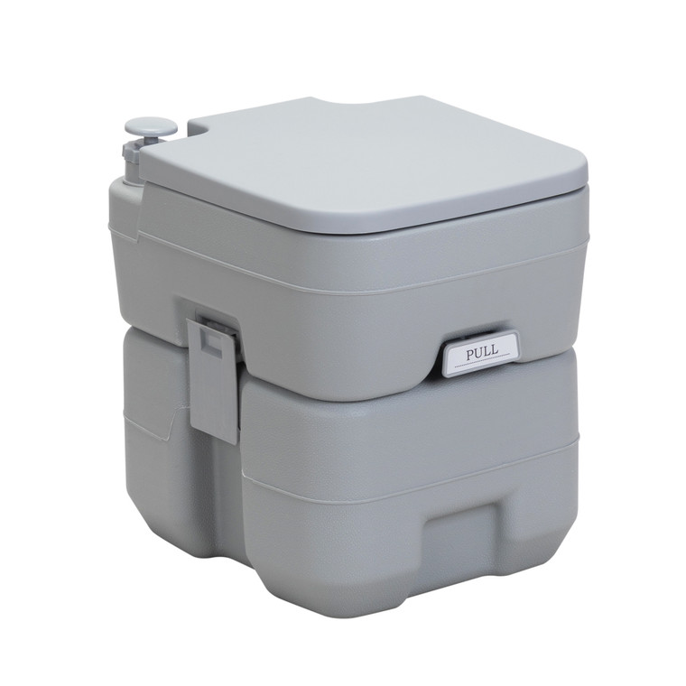 Portable Toilet with 5.3 Gallon Waste Tank and Carry Bag - Ideal for Camping, RV, Boat