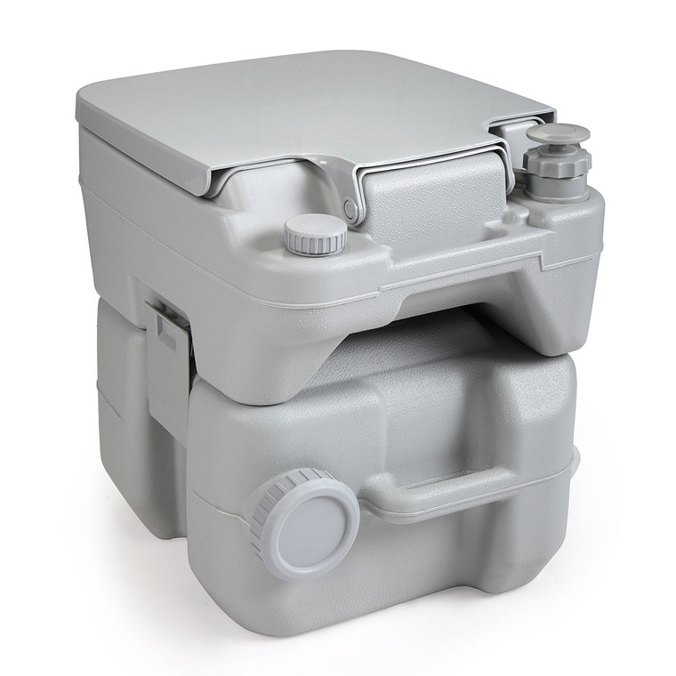 5 Gallon Portable Toilet for Camping - Flush Potty with 3 Gallon Fresh Water Tank