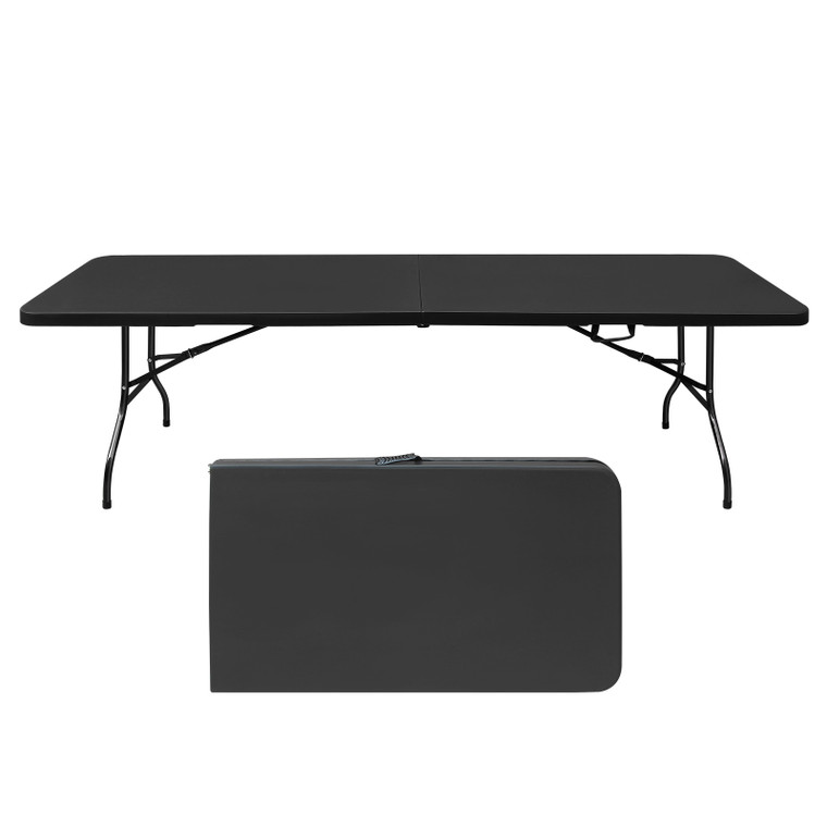 8ft Folding Table for Camping, Picnics, Parties - Portable & Heavy-Duty