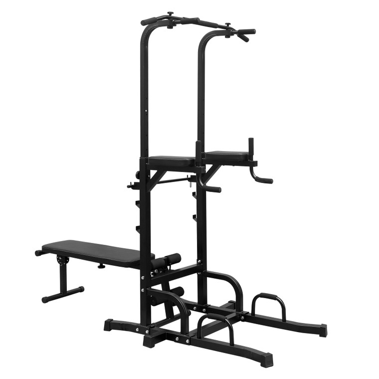 Adjustable Power Tower with Detachable Bench: Heavy Duty Fitness Equipment