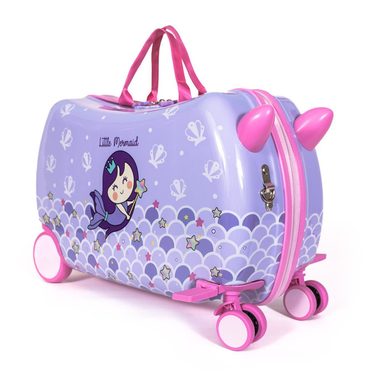 Milk&Moo Rideable Kids Suitcase - Little Mermaid - Travel in Style & Comfort!