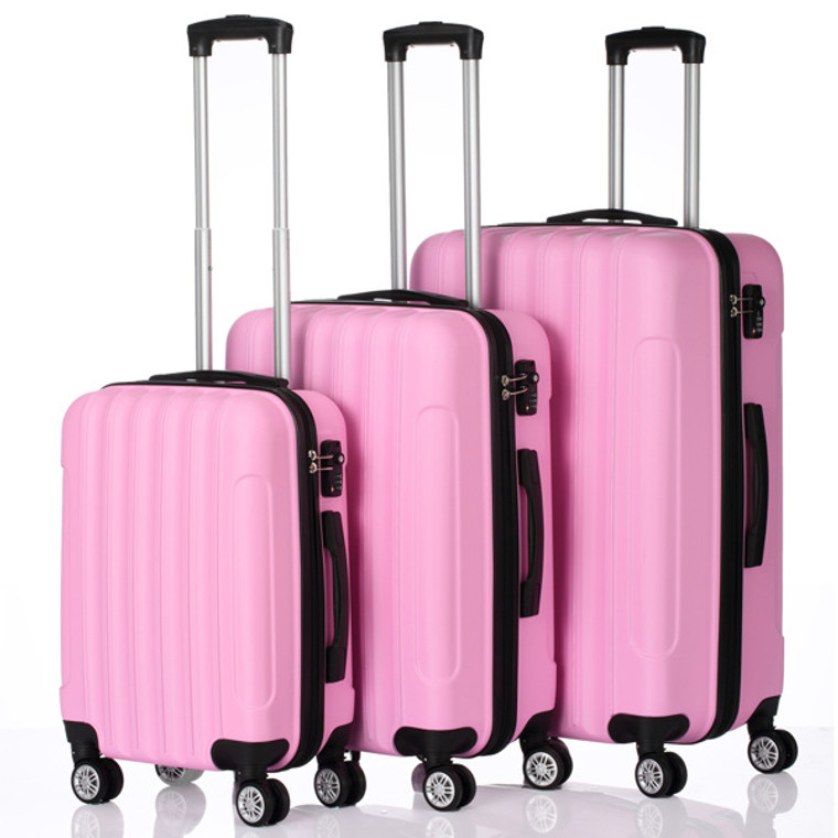 Multifunctional Pink Travel Suitcase - Large Capacity & Durable Design