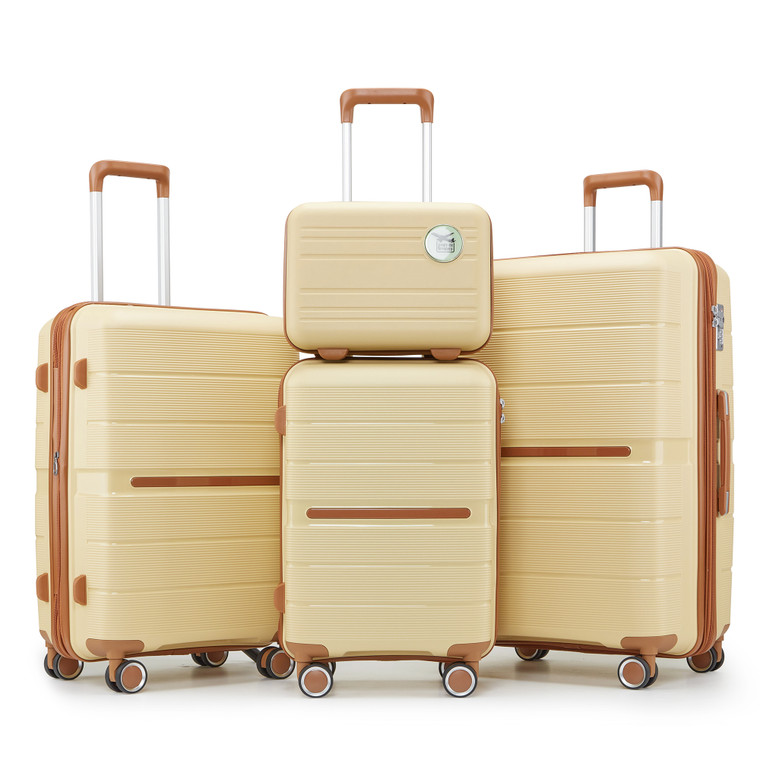 4-Piece Lightweight & Durable Luggage Set with Expandable Suitcase