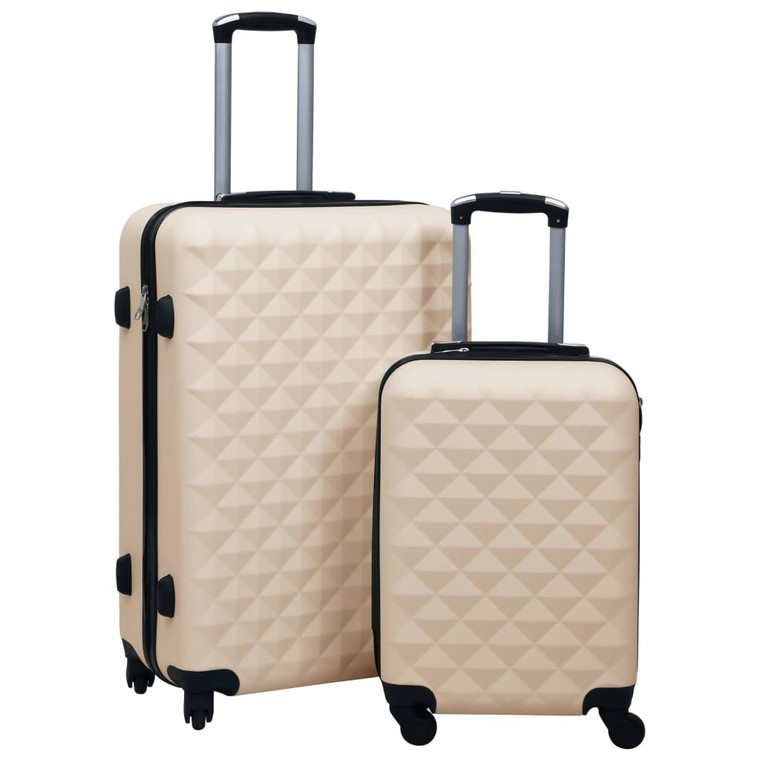 Gold ABS Hardcase Trolley Set - Durable, Lightweight, Secure
