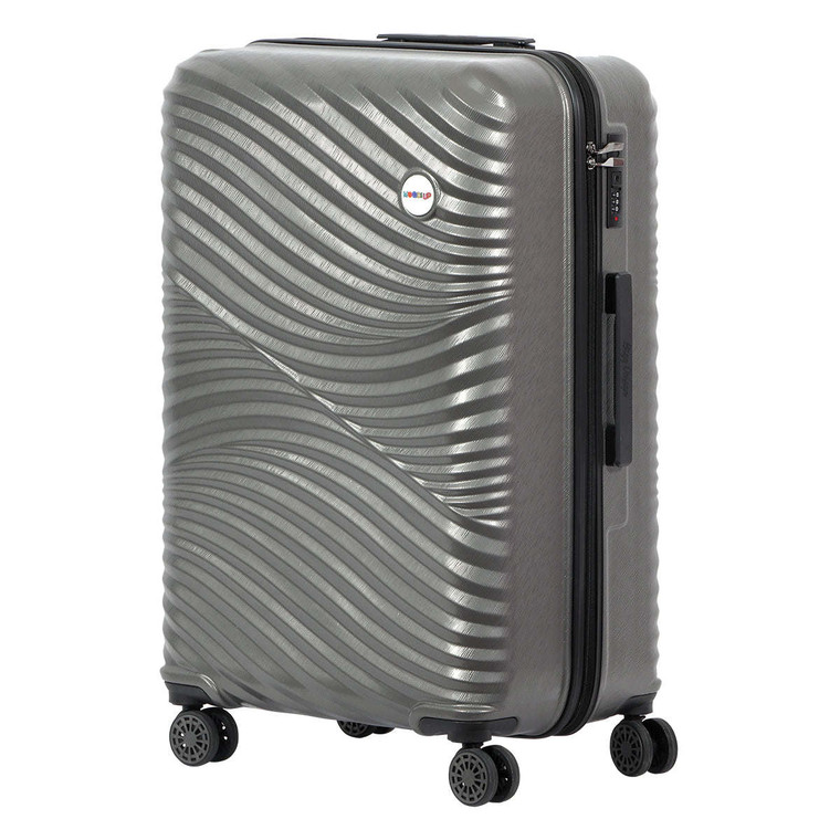 Biggdesign Large Anthracite Suitcase, 28 Inch - Resistant & Spacious