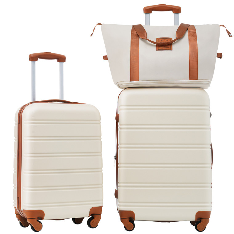 Hardshell Luggage Sets 2Pcs + Bag Spinner Suitcase with TSA Lock Lightweight 20" + 24"(D0102HRZRHP.)