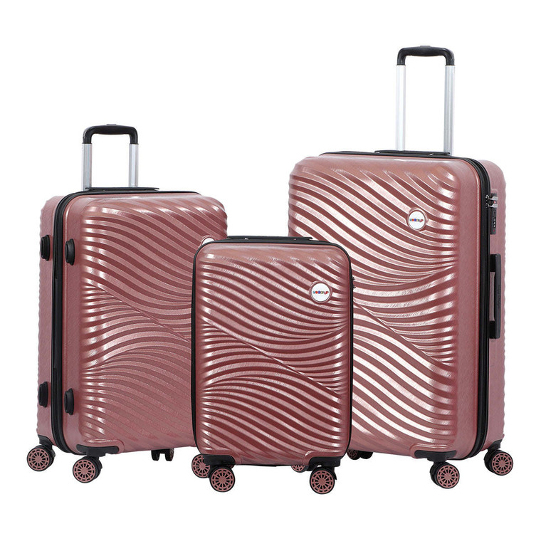 Biggdesign Rosegold Spinner Luggage Set, 3 Pcs. - Compact, Durable, Stylish