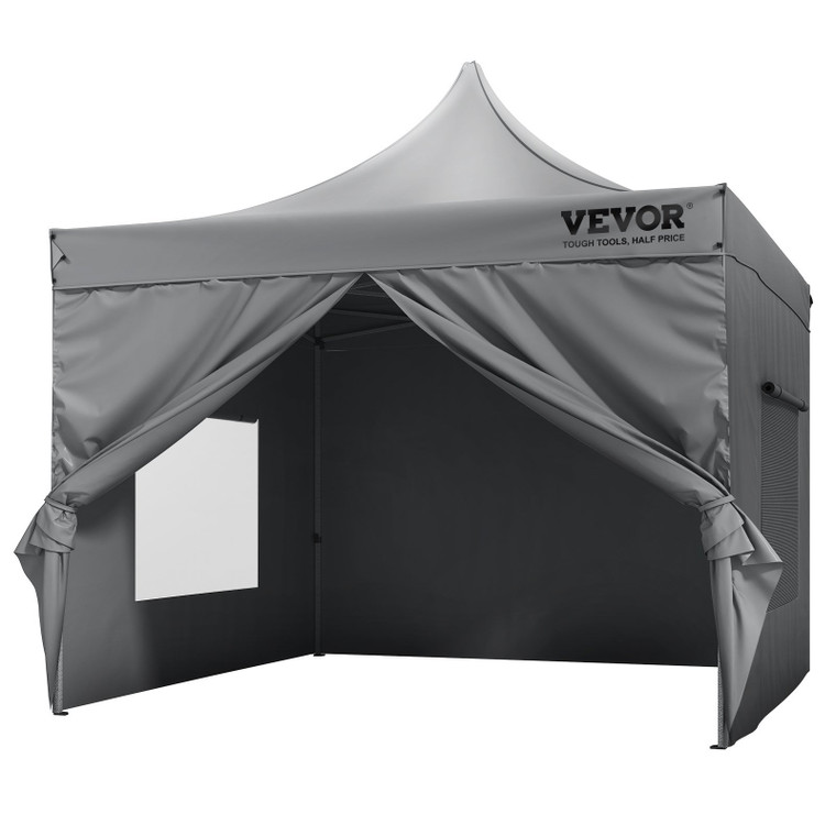 VEVOR 10x10 FT Pop up Canopy with Removable Sidewalls & Wheeled Bag