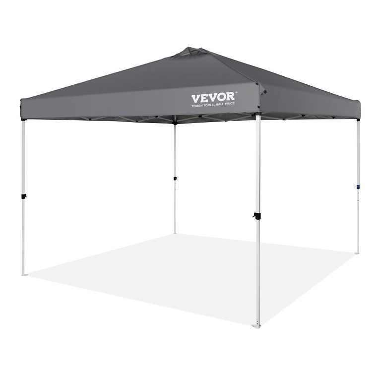 VEVOR 10x10 ft Pop Up Canopy Tent with Silver Coated Tarp - Waterproof Sun Shelter for Outdoor Events