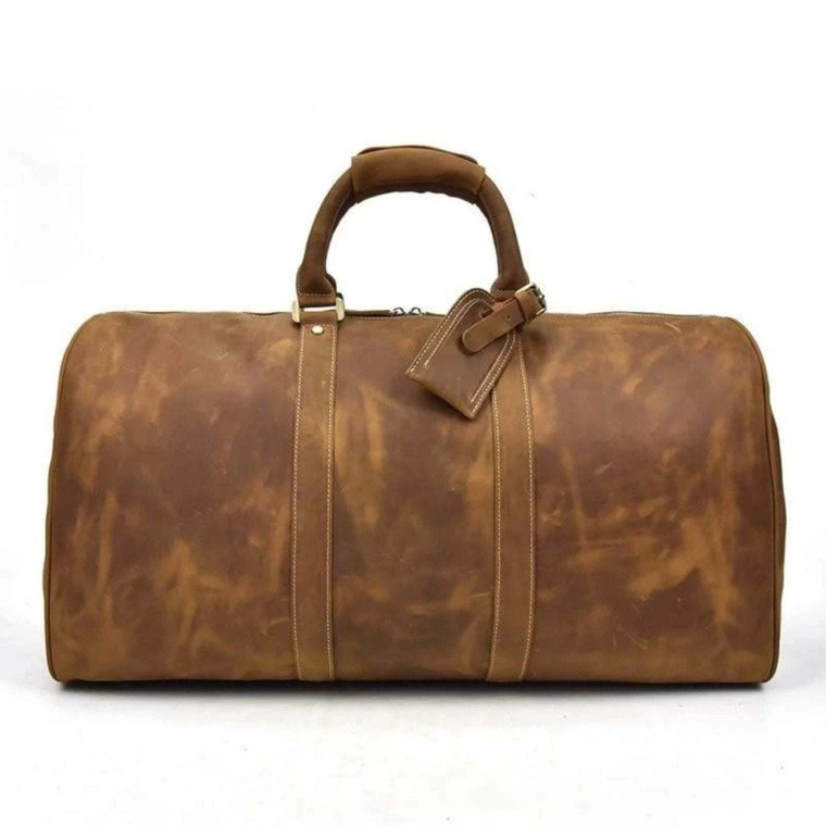 The Bjarke Weekender Handcrafted Leather Duffle Bag - Durable & Stylish Storage