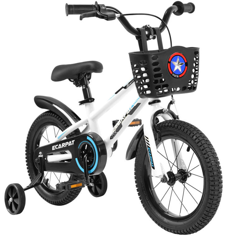 Kids Bike 16 inch with Training Wheels, Bell, Basket, & Fender - Safe, Easy Assembly, Reliable Kids Bike 16 inch with Training Wheels, Bell, Basket, & Fender - Safe, Easy Assembly, Reliable