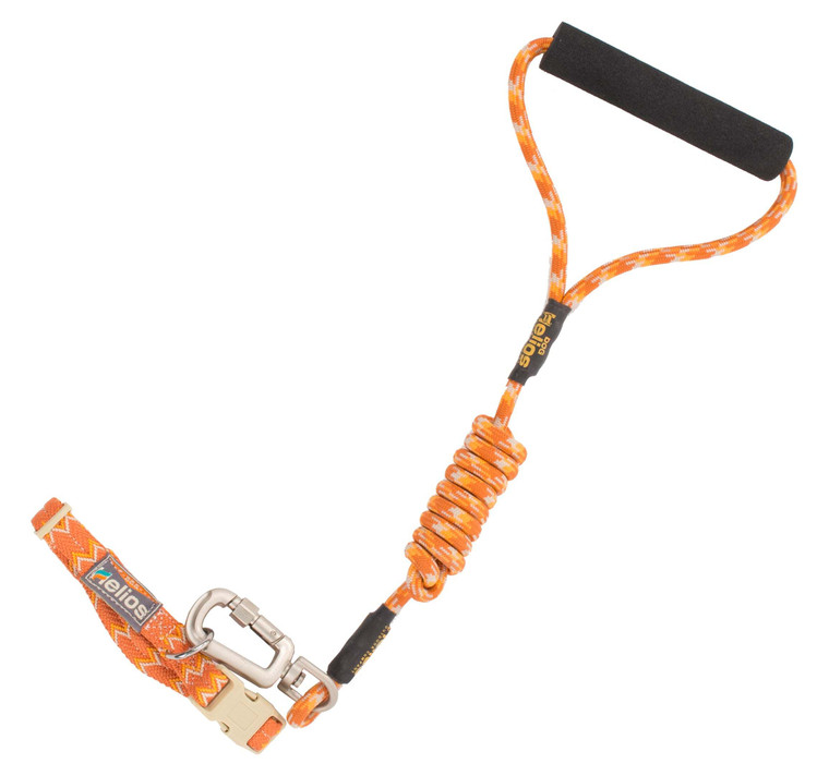 Helios Dura-Tough Reflective Pet Leash & Collar | Easy Tension, Swivel Hook, Gel Handle