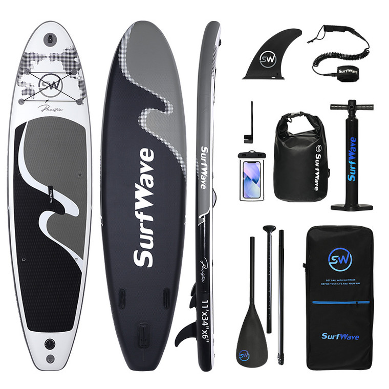 Inflatable Stand Up Paddle Board - Versatile for Beginners, 11'x34"x6