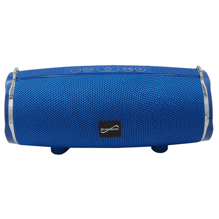 Supersonic Portable Bluetooth Speaker with Extra Bass - Wireless Streaming, Built-in Mic, Rechargeable Battery