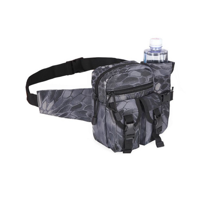 Tactical Waist Bag Denim Waistbag With Water Bottle Holder For Outdoor Traveling Camping Hunting Cycling(D0101HI1MPY.)