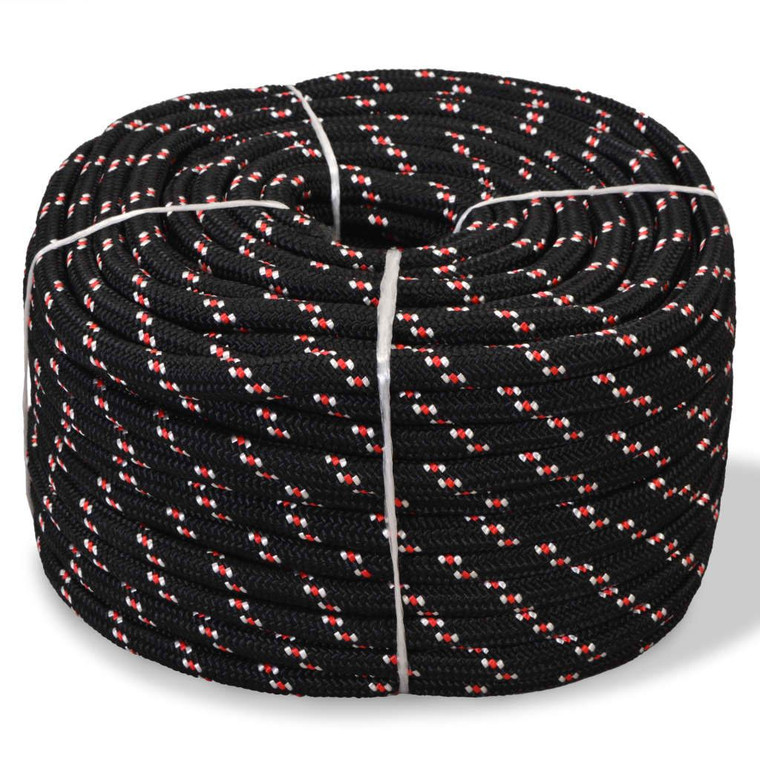Marine Rope Polypropylene 0.31" 3937" Black(D0102HEVHLU.)