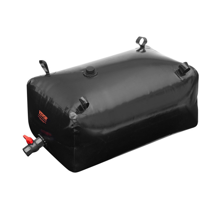 VEVOR Portable Water Storage Bladder 63.4 Gal PVC Collapsible Water Tank Black(D0102HS0GK8.)