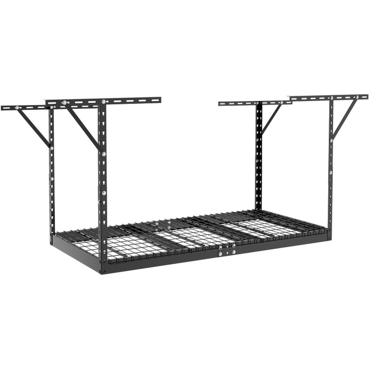 VEVOR Overhead Garage Storage Rack, 3x6 Garage Ceiling Storage Racks, Heavy Duty Adjustable Cold Rolled Steel Racks for Garage Storage, Organization, 550 lbs Load Capacity, 22''-40"(Black)(D0102HQ42NV.)