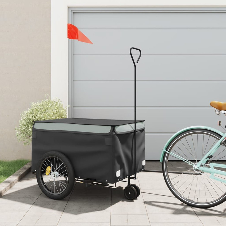 Bike Trailer Black and Gray 99.2 lb Iron(D0102HR8S8X.)