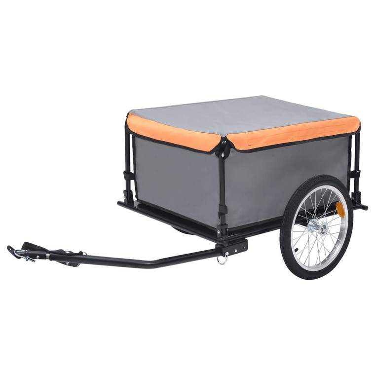 Bike Trailer Gray and Orange 143.3 lb(D0102HHP2E6.)