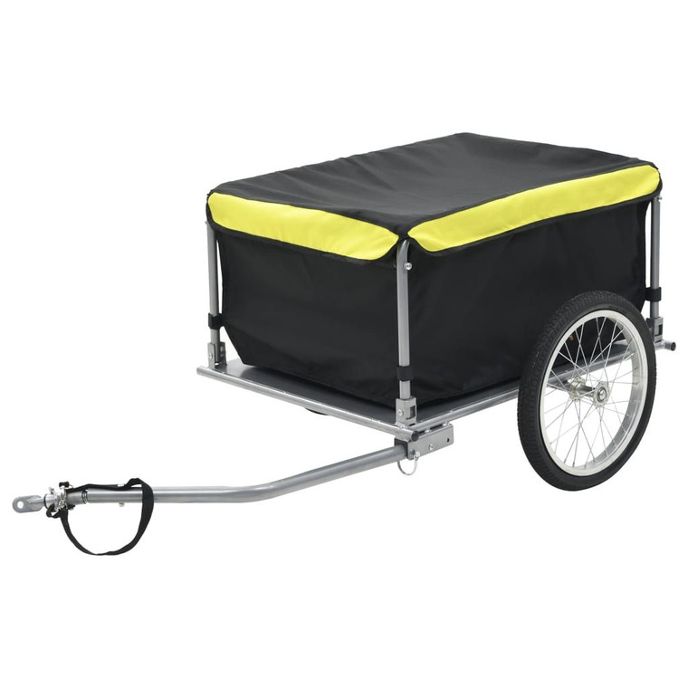 Bike Trailer Black and Yellow 143.3 lb(D0102HEVHWA.)