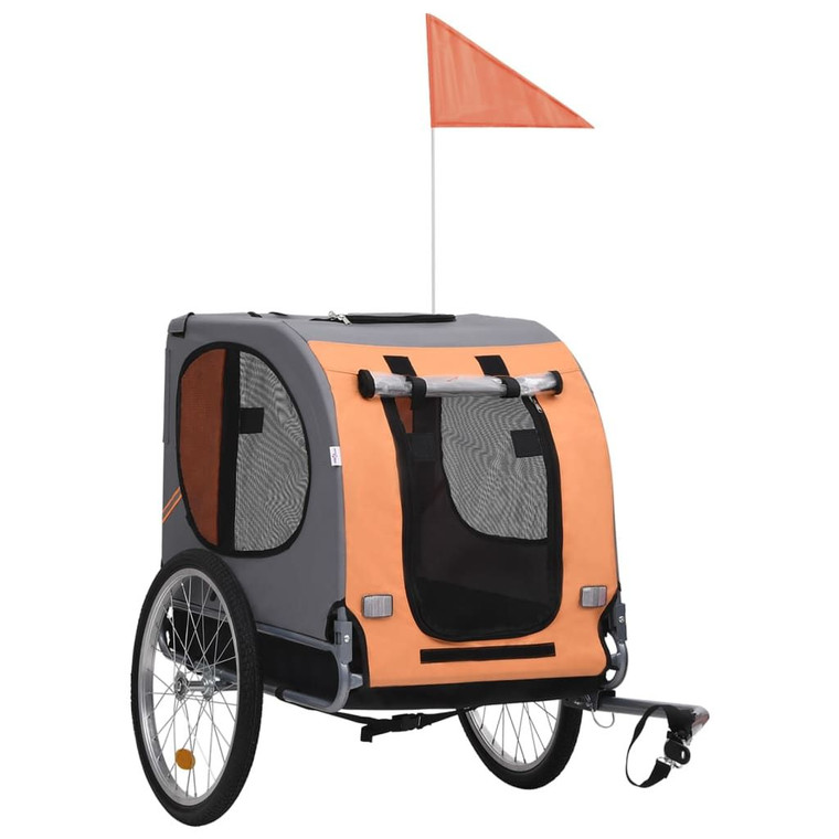 Pet Bike Trailer Orange and Gray(D0102HEVX7W.)
