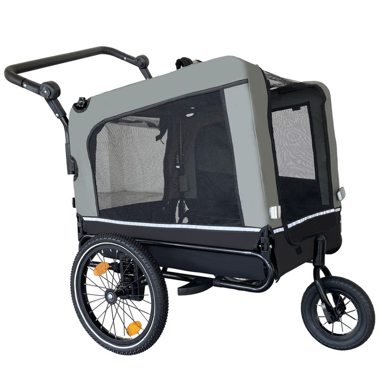 Outdoor Heavy Duty Foldable Utility Pet Stroller Dog Carriers Bicycle Trailer(D0102HEVYL6.)