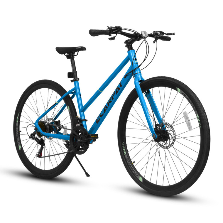 A28250 700C Road Hybrid Bike for Adult , 21-Speed Road Bike Road Bicycle Carbon Steel Frame/Dual-Disc Brakes/Multiple Colors(D0102HSC2UP.)
