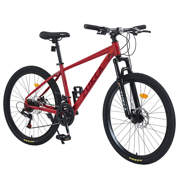 Mountain Bike for Men and Women 26 inch 24 Speed Suspension Fork KENDA Tires(D0102HP27G8.)