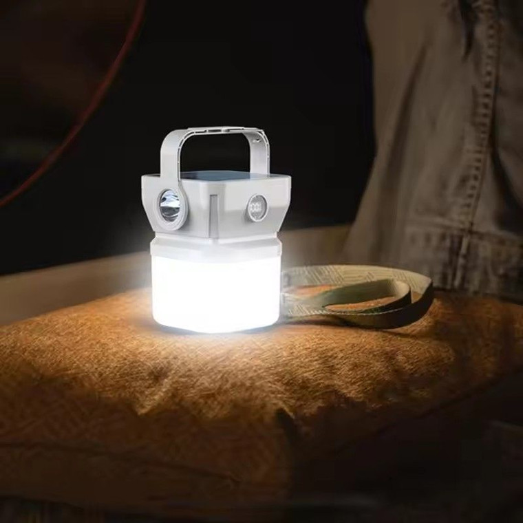 Solar Camping Light with Hook – Fast Charging, Portable LED