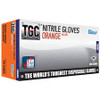  Disposable Gloves, Size L, 9 in Length, Hi-Vis Orange, Nitrile